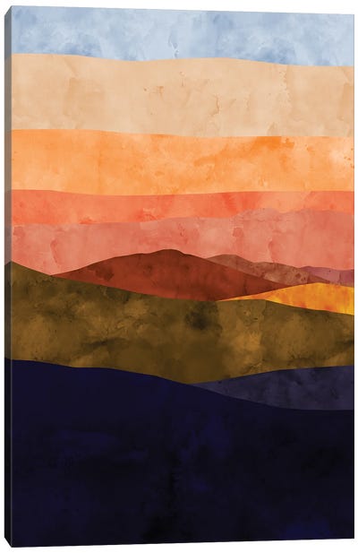 Sunset Ridge Canvas Art Print - Mountain Sunrise & Sunset Art