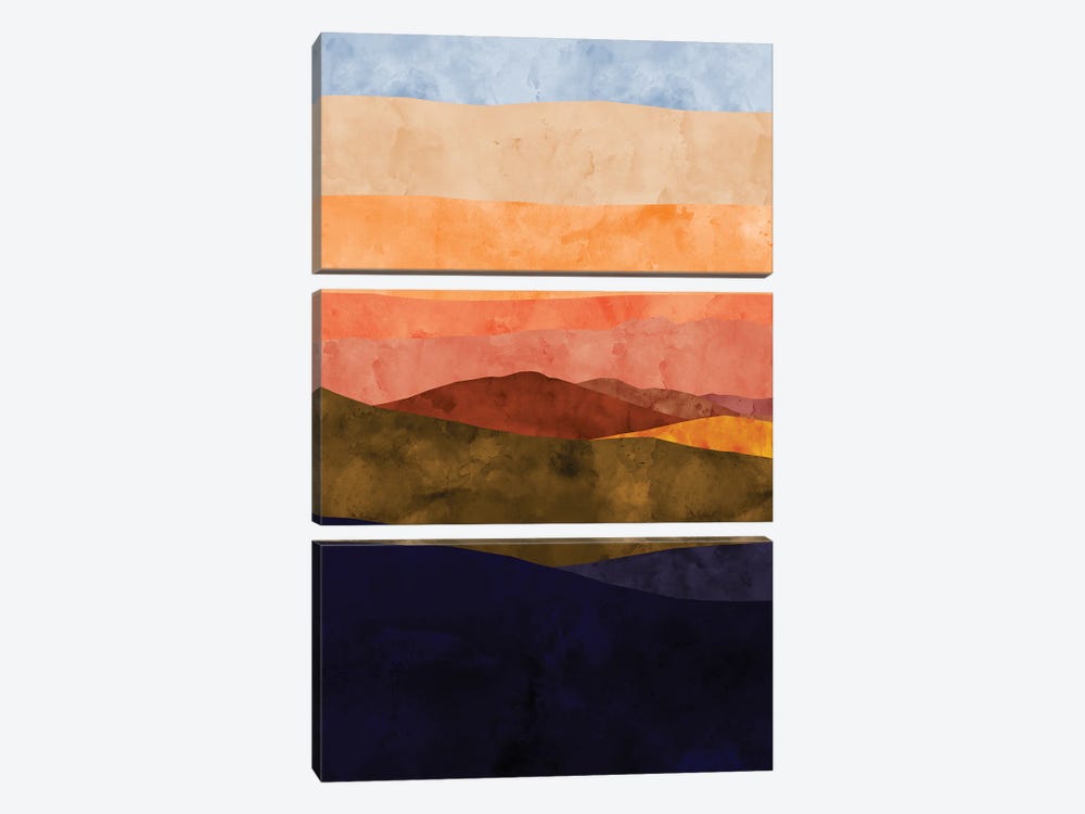 Sunset Ridge by Van Credi 3-piece Canvas Artwork