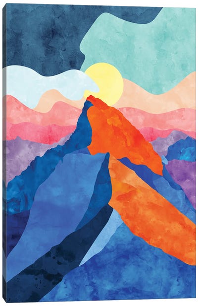 Colorful Mountain Canvas Art Print - Van Credi