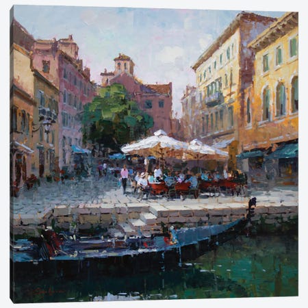 Dinner In Venice Canvas Print #VDL10} by Vadim Dolgov Canvas Print