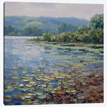 Morning At The Lake Canvas Print #VDL13} by Vadim Dolgov Canvas Art Print