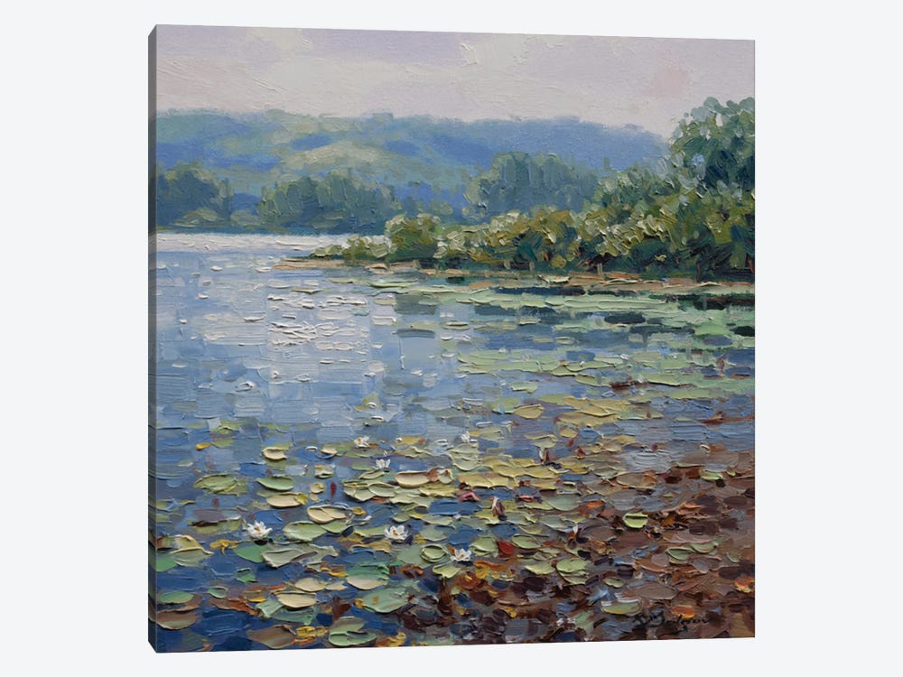 Morning At The Lake by Vadim Dolgov 1-piece Canvas Art Print