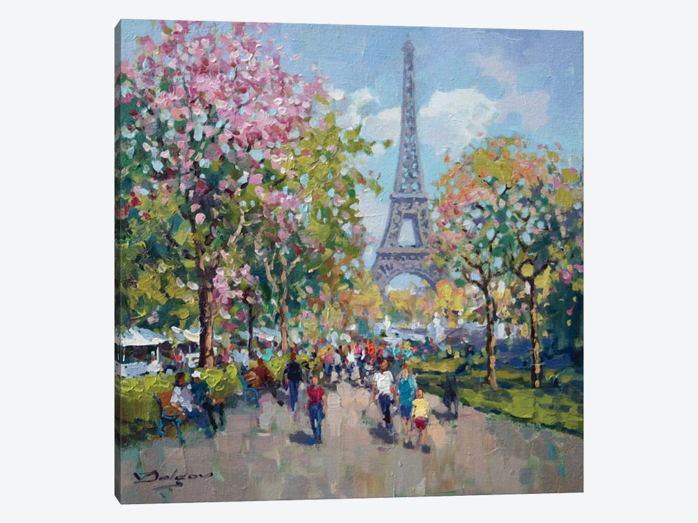 Spring In Paris by Vadim Dolgov 1-piece Canvas Artwork
