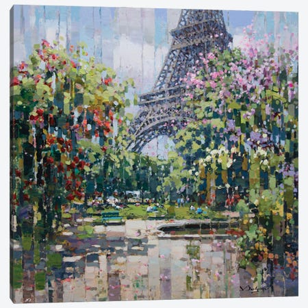 Sunday By The Eiffel Tower Canvas Print #VDL15} by Vadim Dolgov Canvas Art