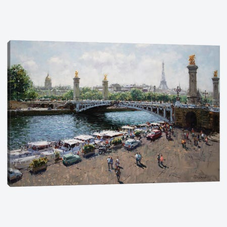 A Day In Paris Canvas Print #VDL1} by Vadim Dolgov Canvas Wall Art
