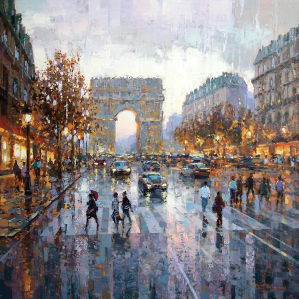 France: Dusk In Paris by Vadim Dolgov