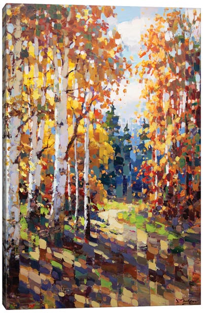 Autumn Trail Canvas Art Print - Mosaic Landscapes