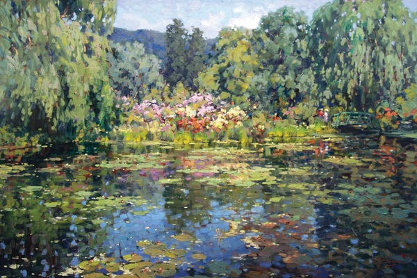 Willow Trees: Pond Of Tranquility by Vadim Dolgov