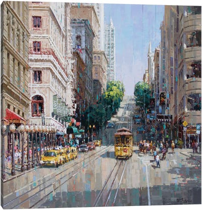 San Francisco. Going Up. Canvas Art Print - Vadim Dolgov