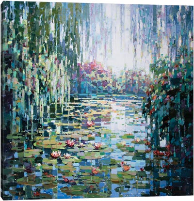 A Glimpse Of Serenity Canvas Art Print - Water Lilies Collection