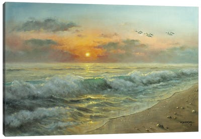 Beach Sun Canvas Art Print - Vishalandra Dakur