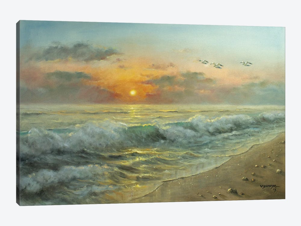 Beach Sun by Vishalandra Dakur 1-piece Canvas Print