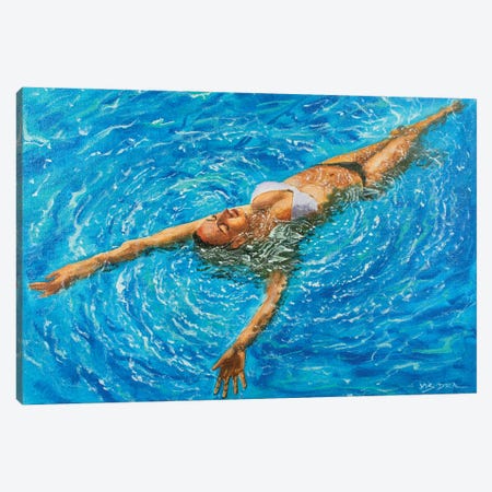 Girl Swimming LVII Canvas Print #VDR107} by Vishalandra Dakur Canvas Art Print
