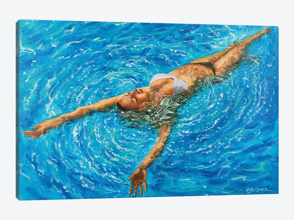 Girl Swimming LVII by Vishalandra Dakur 1-piece Art Print