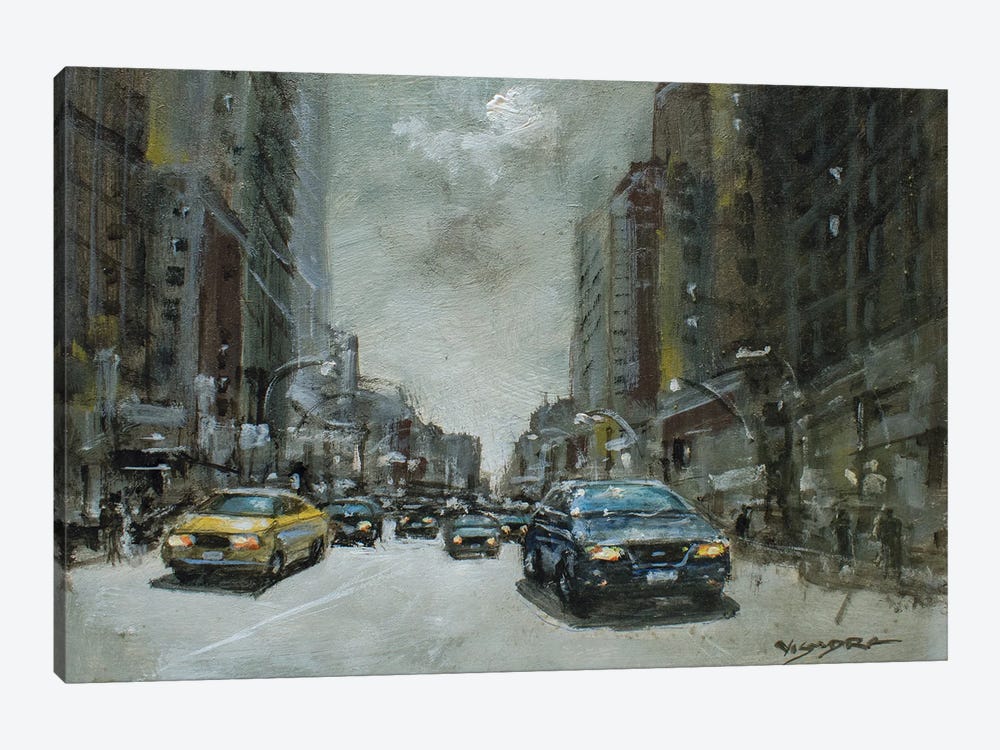 New York City Afternoon by Vishalandra Dakur 1-piece Canvas Art Print