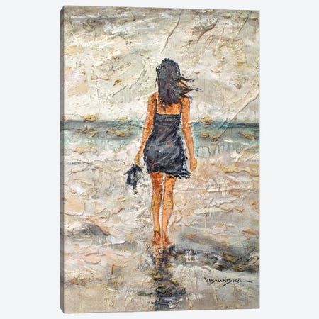 Beach Girl II Canvas Print #VDR18} by Vishalandra Dakur Canvas Print