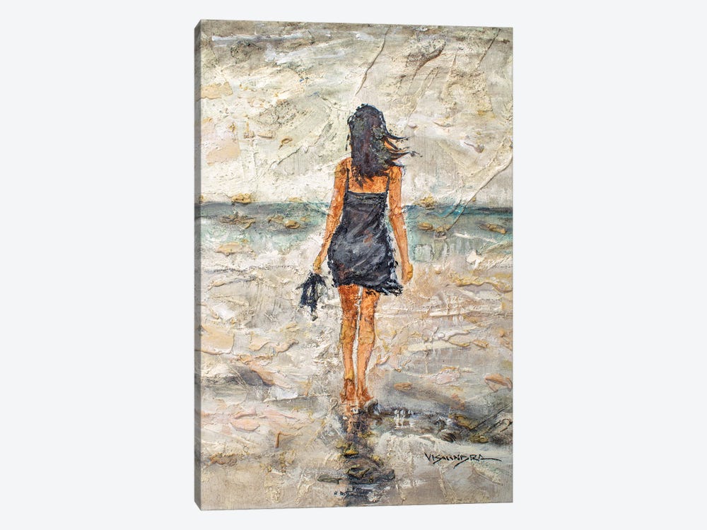 Beach Girl II by Vishalandra Dakur 1-piece Canvas Artwork