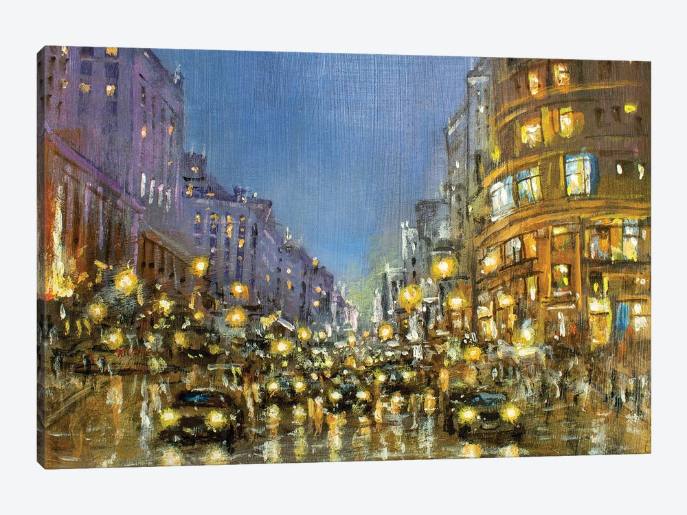Rainy Night by Vishalandra Dakur 1-piece Canvas Artwork