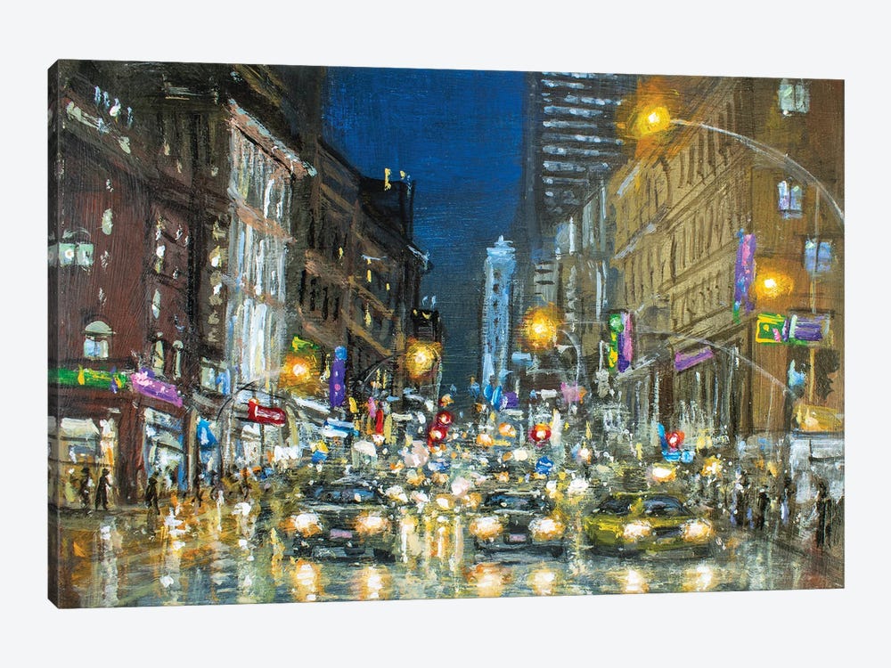 New York In Night XXXIV by Vishalandra Dakur 1-piece Canvas Artwork