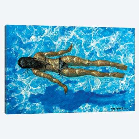 Girl Swimming XXXVIII Canvas Print #VDR35} by Vishalandra Dakur Canvas Artwork