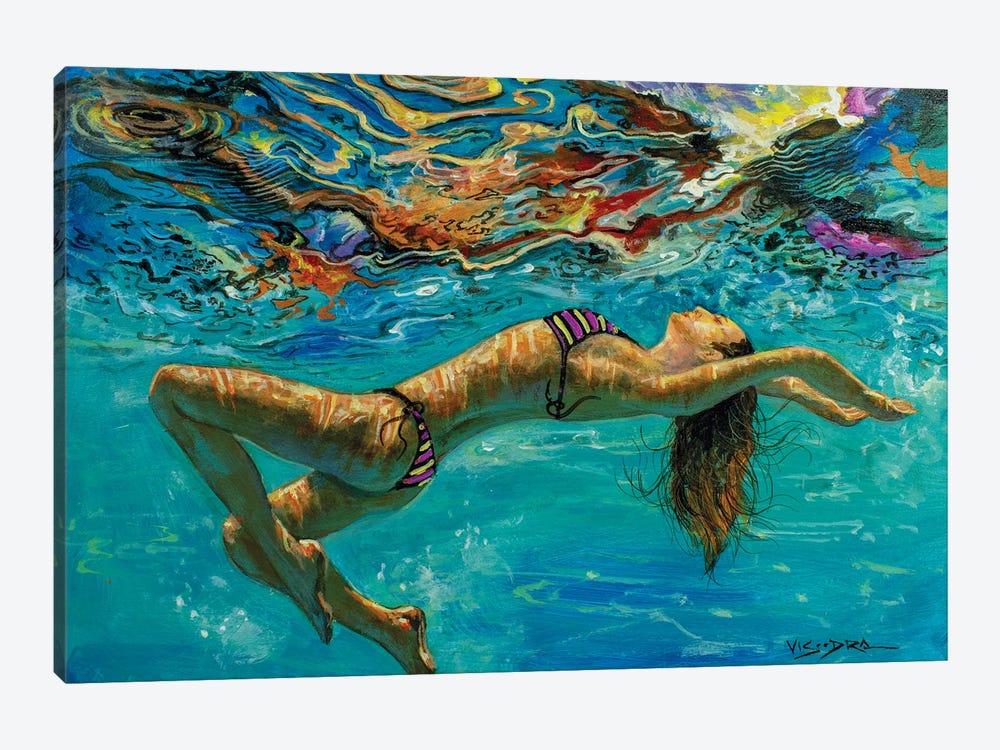 Girl Swimming XXVII by Vishalandra Dakur 1-piece Canvas Artwork