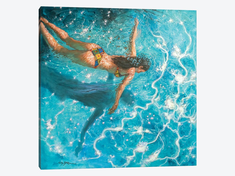Girl Swimming XIV by Vishalandra Dakur 1-piece Art Print