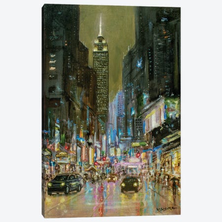 New York City In Rain II Canvas Print #VDR4} by Vishalandra Dakur Canvas Wall Art
