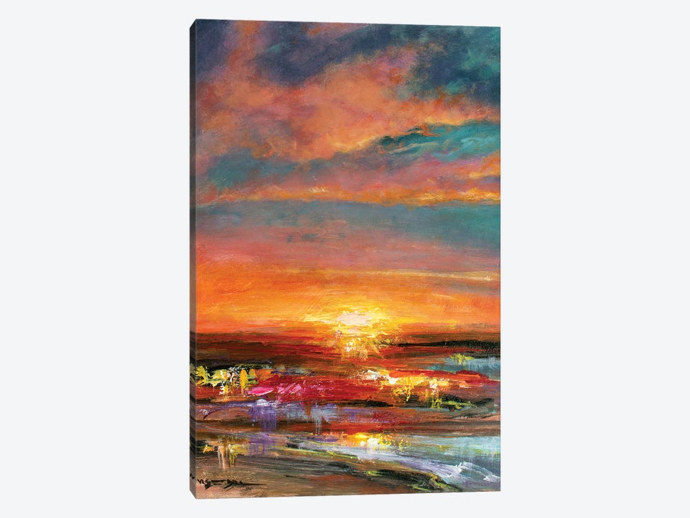 Sunset V by Vishalandra Dakur 1-piece Canvas Art Print