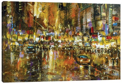 New York City II Canvas Art Print - Strolls in the City