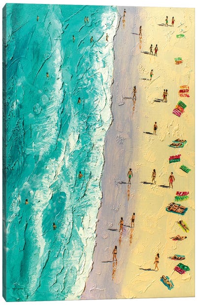 Walking On The Beach Canvas Art Print - Vishalandra Dakur