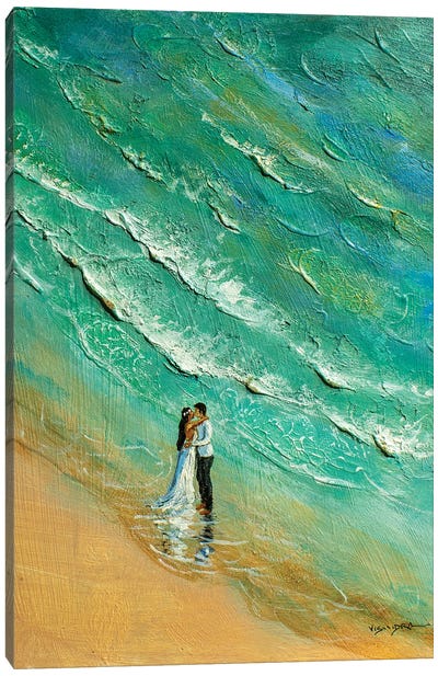 Beach Bride II Canvas Art Print - Vishalandra Dakur
