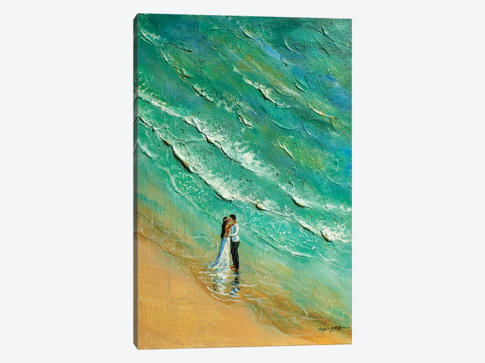 Beach Bride II by Vishalandra Dakur 1-piece Canvas Print