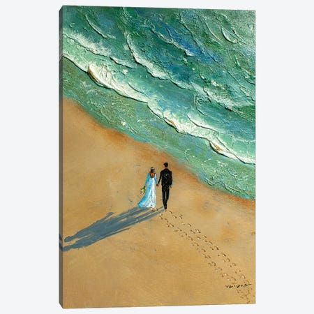 Beach Bride III Canvas Print #VDR67} by Vishalandra Dakur Canvas Art Print