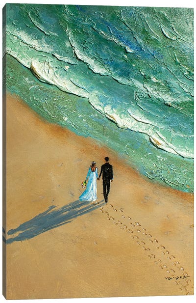 Beach Bride III Canvas Art Print - Vishalandra Dakur