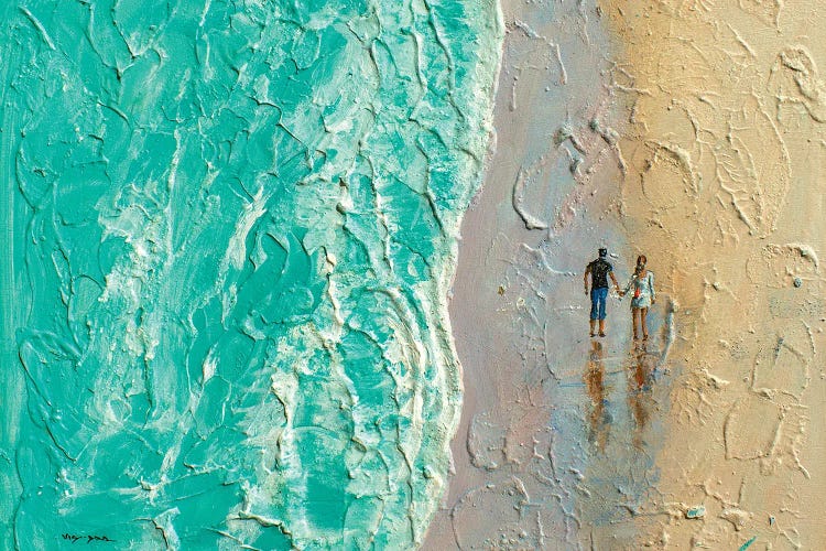 Couple Walking On Beach