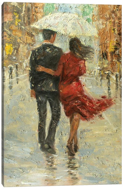 Love In The Rain Canvas Art Print