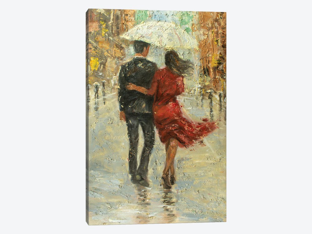 Love In The Rain by Vishalandra Dakur 1-piece Canvas Art