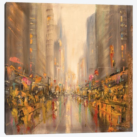 New York City In Rain VII Canvas Print #VDR81} by Vishalandra Dakur Canvas Wall Art