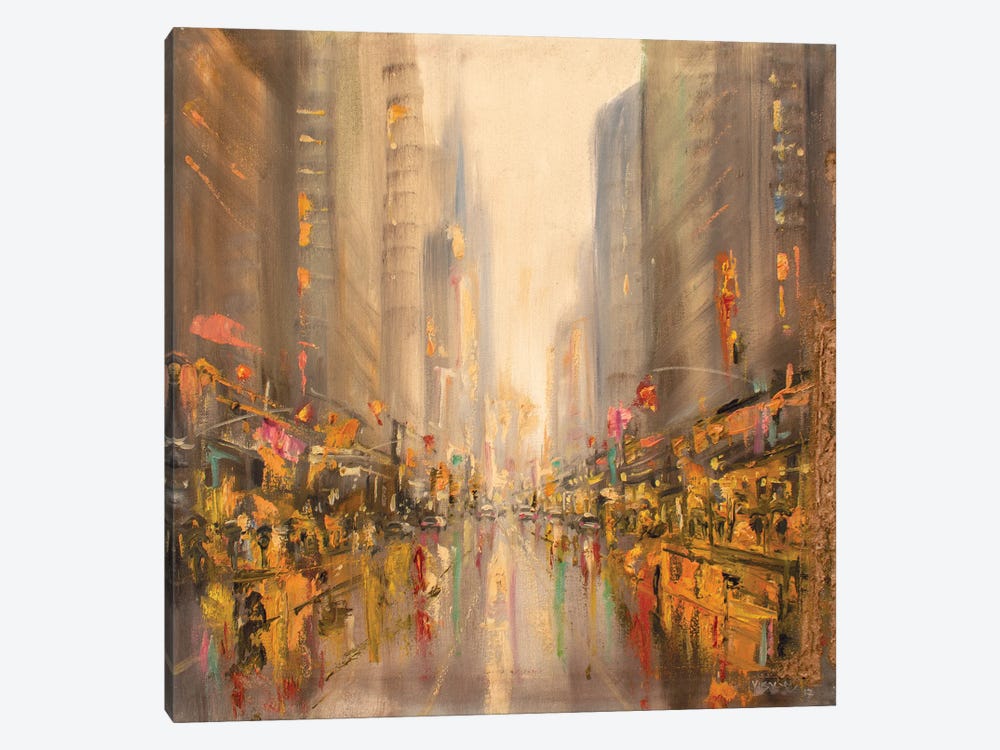 New York City In Rain VII by Vishalandra Dakur 1-piece Canvas Wall Art