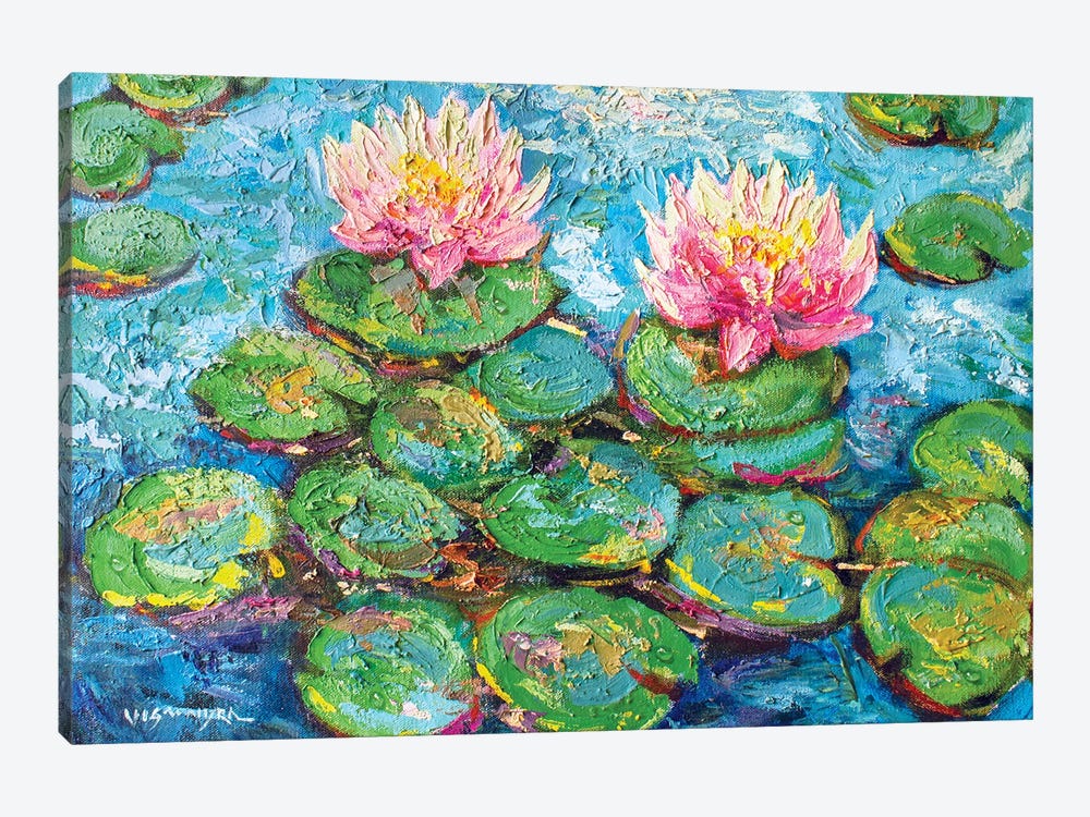 Monet Water Lilies I by Vishalandra Dakur 1-piece Canvas Print