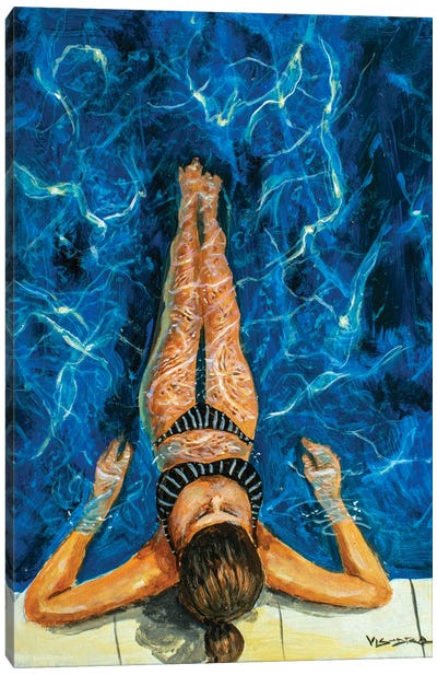 Girl Swimming XLIV Canvas Art Print - Vishalandra Dakur