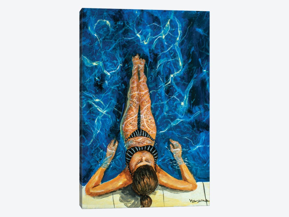 Girl Swimming XLIV by Vishalandra Dakur 1-piece Canvas Wall Art