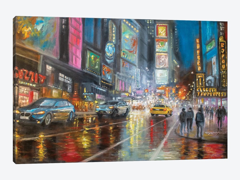 New York City Lights IV by Vishalandra Dakur 1-piece Canvas Art Print