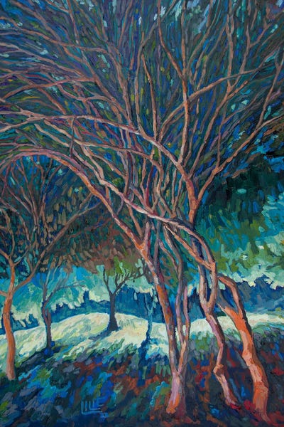 Artists Like Van Gogh: Orange Color On The Trees by Lilit Vardanyan