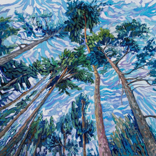 Artists Like Van Gogh: Blue And White Sky by Lilit Vardanyan