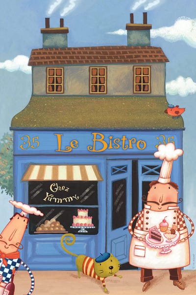 Orange Cats: Chef V Chez Bistro by Viv Eisner