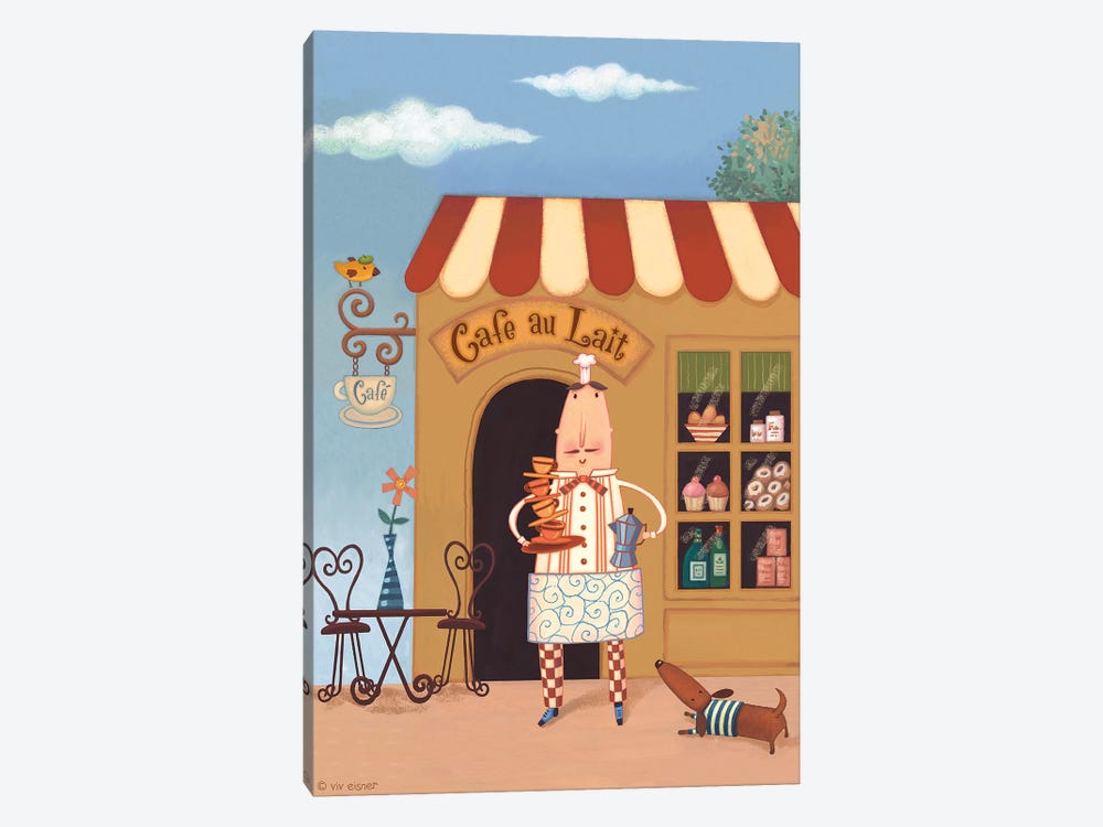 Chef VI Café au Lait by Viv Eisner 1-piece Canvas Print