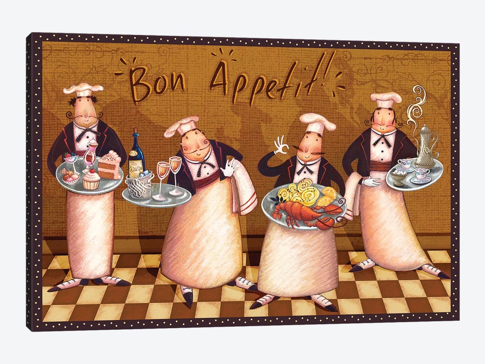Chefs' Bon Appetit by Viv Eisner 1-piece Art Print