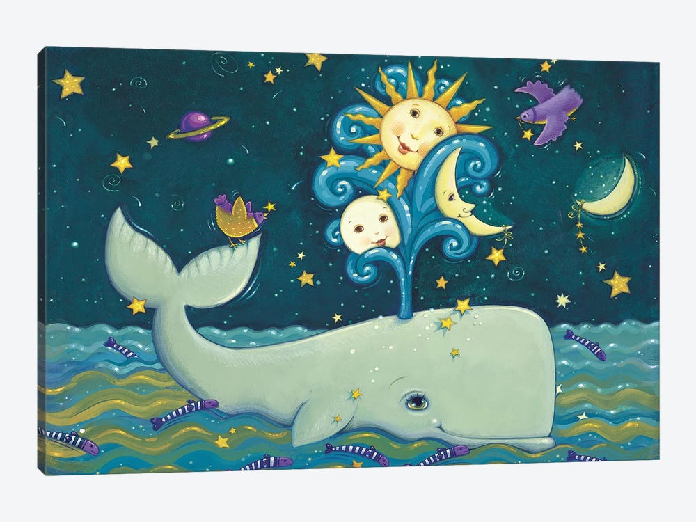 Sunny Whale by Viv Eisner 1-piece Canvas Art Print