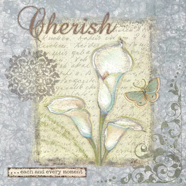 Butterflies and Flowers: Word II Cherish by Viv Eisner